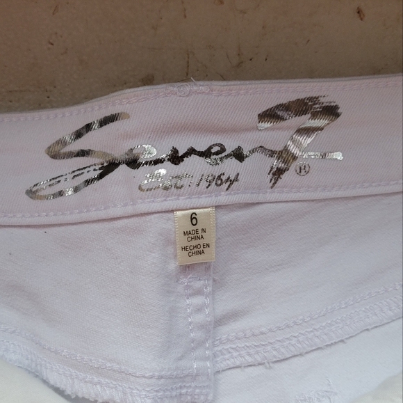 Seven7 white denim weekend short size 6 - Picture 3 of 4